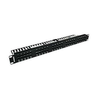 Panneau téléphonique 50 ports RJ45 CAT3 UTP 1U noir (4,5, 7,8)|Gigamedia-GGM6210270VC3