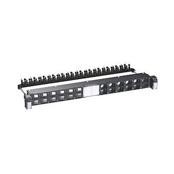 Actassi - panneau d'angle 19p 1U 24 ports - équipé RJ45 S-One STP Cat 6|Schneider Electric-SCHVDIG328241B