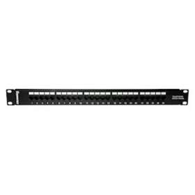 Panneau Tel 25P INITIO Cat3 1U, 36/45, noir|Gigamedia-GGMISDN25P