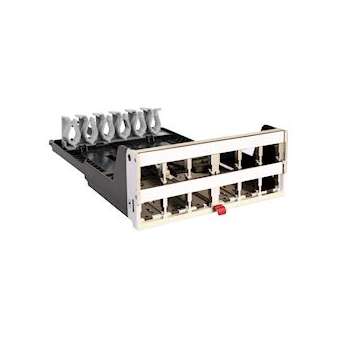 Cassette 12 ports pour panneau droit à équiper de connecteurs HDJ|Legrand-LEG033681