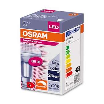 OSRAM LED PARATHOM DIM R50 60 927 36DEG E14 5,9W 350lm Verre|Ledvance-OSR607811