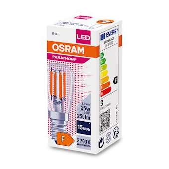 OSRAM LED FIL PARATHOM T26 25 Claire 827 E14 2,8W Verre|Ledvance-OSR616875
