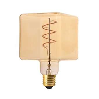 Lampe déco CUBE E27 LED 3,5W 2200K 190lm, Cl.énerg.G, 25000H, dimmable, ambrée|Aric-ARI20111