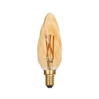 Lampe flamme torsad. C35 E14 4,1W 2500K 320lm, Cl.énerg.G, 25000H, DIM, ambrée|Aric-ARI20121