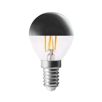 Lampe déco Calotte argentée P45 E27 LED 4,1W 2500K 280lm, 25000H, dimmable|Aric-ARI20119