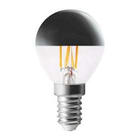 Lampe déco Calotte argentée P45 E27 LED 4,1W 2500K 280lm, 25000H, dimmable|Aric-ARI20119