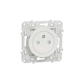 Odace - prise de courant 2P+T affleurante - blanc - connexion rapide|Schneider Electric-SCHS520052