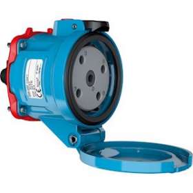 DECONTACTOR DS6 Socle Poly bleu Size.4 IP66/67 3P+T 90A 440V AC|Marechal-MAR3164013