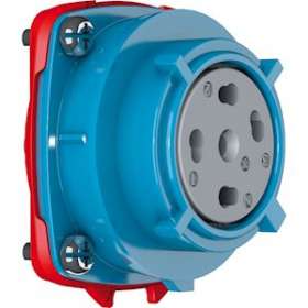 PN Connecteur Poly bleu Size.1 IP55 1P+N+T 30A 250V AC +2AUX contacts inversés|Marechal-MAR0128017001A
