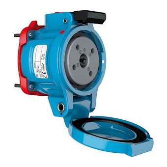 DECONTACTOR DS3 Socle Poly bleu Size.3 IP55 3P+N+T 50A 440V AC|Marechal-MAR3134017