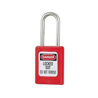 Cadenas Zenex Rouge - Clé différente - Retenue de clé - Anse inox 38 mm|Master lock europe-SKPS31RED