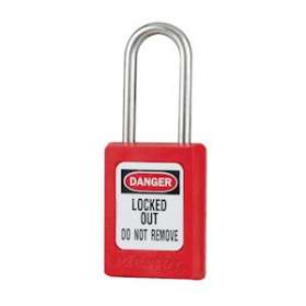 Cadenas Zenex Rouge - Clé différente - Retenue de clé - Anse inox 38 mm|Master lock europe-SKPS31RED