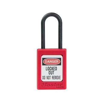 Cadenas Zenex Rouge - Anse en nylon - Clé variée - Sans Retenue clé - Dia 4,76mm|Master lock europe-SKPS32RED