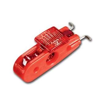 Mini bloque-disjoncteur pour interrupteur large - Manette rouge|Master lock europe-SKPS2391