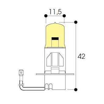Lampe halogène automobile H3 12V 55W PK22s|Aurora-ABIAF376