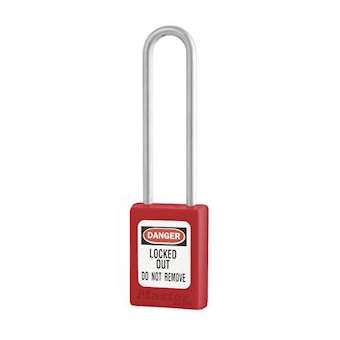 Cadenas Zenex Rouge - Anse inox 76 mm - Clé différente - Retenue de clé|Master lock europe-SKPS31LTRED