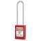 Cadenas Zenex Rouge - Anse inox 76 mm - Clé différente - Retenue de clé