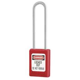 Cadenas Zenex Rouge - Anse inox 76 mm - Clé différente - Retenue de clé|Master lock europe-SKPS31LTRED