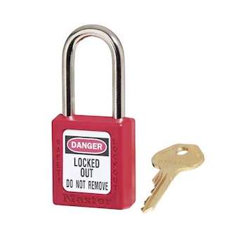 Cadenas Zenex Rouge - Clé différente - Retenue de clé - Anse 38 mm dia 6 mm|Master lock europe-SKP410RED