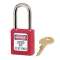 Cadenas Zenex Rouge - Clé différente - Retenue de clé - Anse 38 mm dia 6 mm