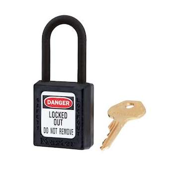 Cadenas Zenex Noir - Clé différente retenue - Anse nylon - Diamètre 6 mm|Master lock europe-SKP406BLK