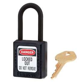 Cadenas Zenex Noir - Clé différente retenue - Anse nylon - Diamètre 6 mm|Master lock europe-SKP406BLK