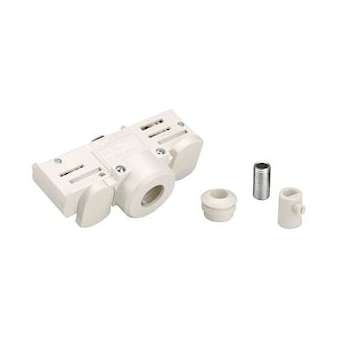 Adaptateur rail 3 allumages pour suspensions, intérieur, blanc|SLV-DC51001542