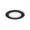 FLAT-ISO-Downlight IP20/65 recouvr., fixe, noir, LED 8W 800lm 3000/4000K(CCT)
