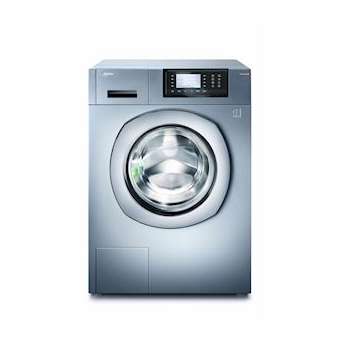 Lave-linge professionnel 8 kg, pompe de vidange, façade et top inox|Merker-MEKWSI970-2