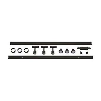 PURI TRACK Kit 1 allumage, noir, 2x1m, 3x PURI spot et sources LED|SLV-DC5143190