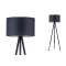 Rurik Lampadaire max 1x20W E27 Gris/Bois 230V Tissu/Métal/Bois