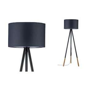 Rurik Lampadaire max 1x20W E27 Gris/Bois 230V Tissu/Métal/Bois|Paulmann-PUA79633