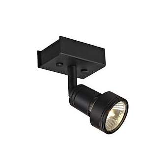 PURI, applique et plafonnier intérieur, simple, noir mat, GU10/QPAR51, 50W max|SLV-DC5147360
