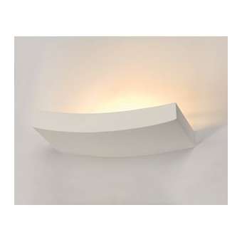 PLASTRA, applique intérieure, curve, blanc, R7s 78mm/QT-DE12, 100W max, plâtre|SLV-DC5148012