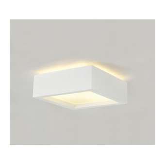 PLASTRA 104, plafonnier intérieur, blanc, E27, 2x 25W max, plâtre|SLV-DC5148002