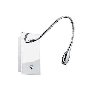 LIZA 3 01 - Liseuse 3,3W 3000K 145lm 40DEG 30000h dimmable, patère, chromée|Aric-ARI50258