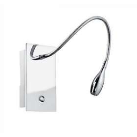 LIZA 3 01 - Liseuse 3,3W 3000K 145lm 40DEG 30000h dimmable, patère, chromée|Aric-ARI50258