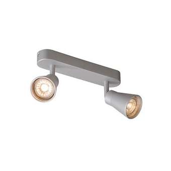 AVO DOUBLE, applique et plafonnier, double QPAR51, gris arg. max 2x50W|SLV-DC51000891