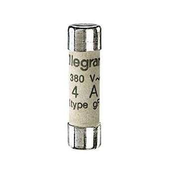 Cartouche industrielle cylindrique typegG 8x32mm sans voyant - 4A|Legrand-LEG012304