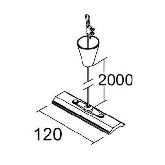 Kit de suspension pour rail 3 allumages|Aric-ARI16345
