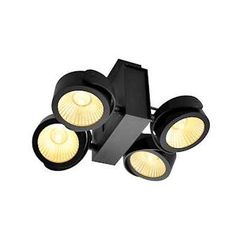 TEC KALU quad, applique/plafonnier, noir, LED 60W, 60DEG, 3000K|SLV-DC51001425