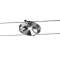 DURNO, spot pour câble tendu T.B.T. TENSEO intérieur, chrome, LED, 6W, 2700K