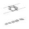 Kit câble DC kit MacLED 5x4W chrome mat 230V/12V DC 36VA métal|Paulmann-PUA94108