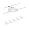 Kit câble DC kit DiscLED I 5x4W chrome/satin 230V/12V DC 36VA métal