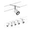 Système Câble TubeLED 5x4W Blanc/Noir/ Chrome 230/12V Synthétique|Paulmann-PUA3981