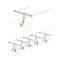 Système Câble Set Sheela max 5x10W GU5,3 Chr/Opale 230/12V 60VA Mét/Verre|Paulmann-PUA94136