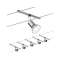 Système Câble Spice Salt max, 5x10W GU5,3 Chrome mat 230/12V 80VA Métal
