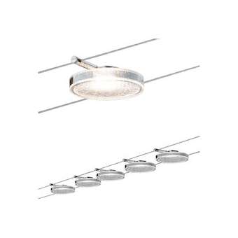 Kit câble DC kit DiscLED II 5x4W chrome 230V/12V DC 36VA métal|Paulmann-PUA94110