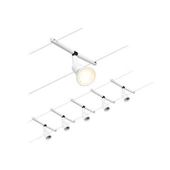 Kit Câble Salt max5x10W GU5,3 Blanc mat/Chrome 12V CC 60VA plastique/Métal|Paulmann-PUA94458