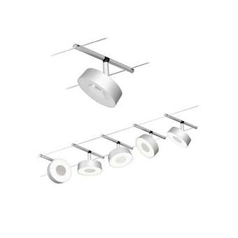 Système câble Circle 5x'W Chrome mat/Chrome 230V/12V DC 60VA Metal/Plast 3000K|Paulmann-PUA94475